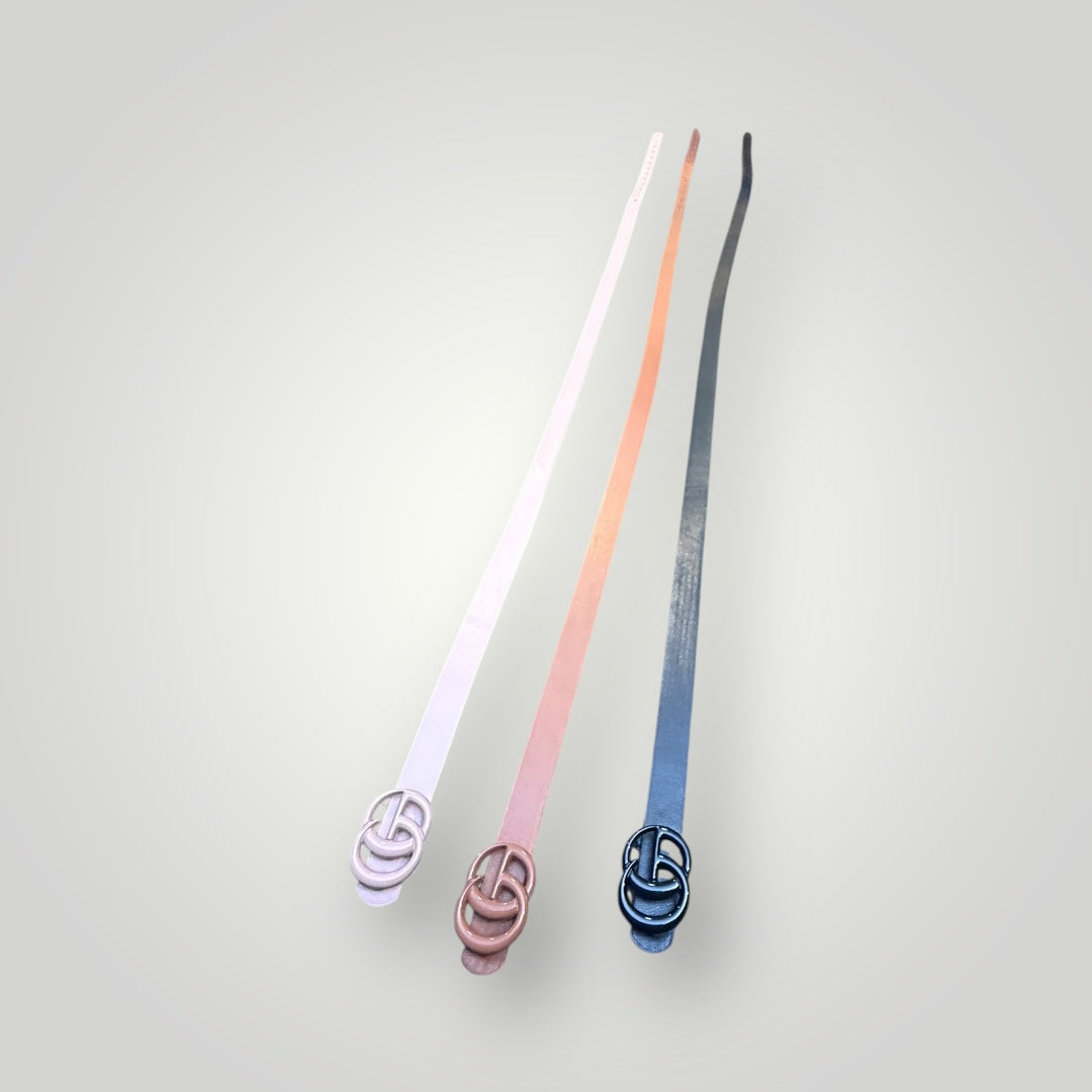 Triple Belt Set Interlocking Circle Buckle Design Medium